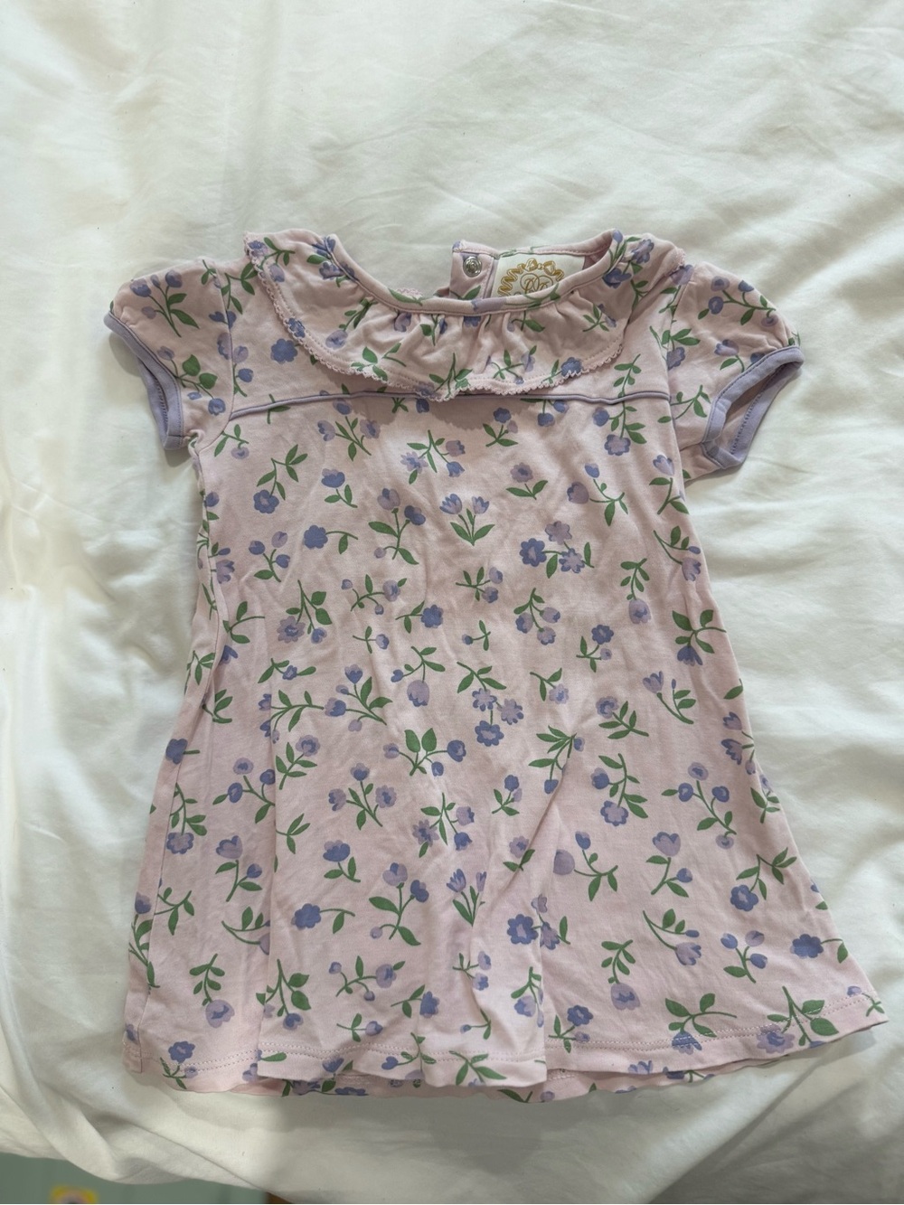 TBBC EUC Ramona Ruffle Dress - Tuxedo Park Tulips with Lauderdale Lavender
2T
